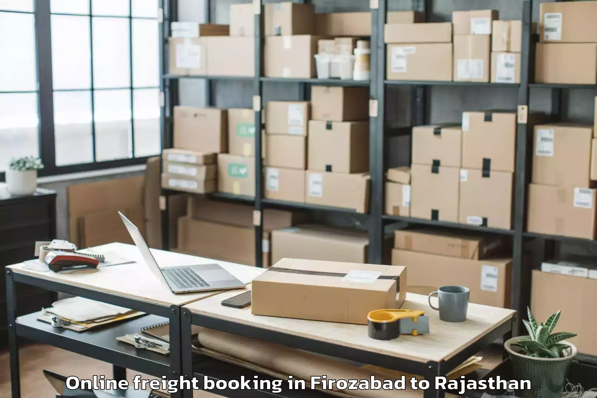 Book Firozabad to Niwai Online Freight Booking